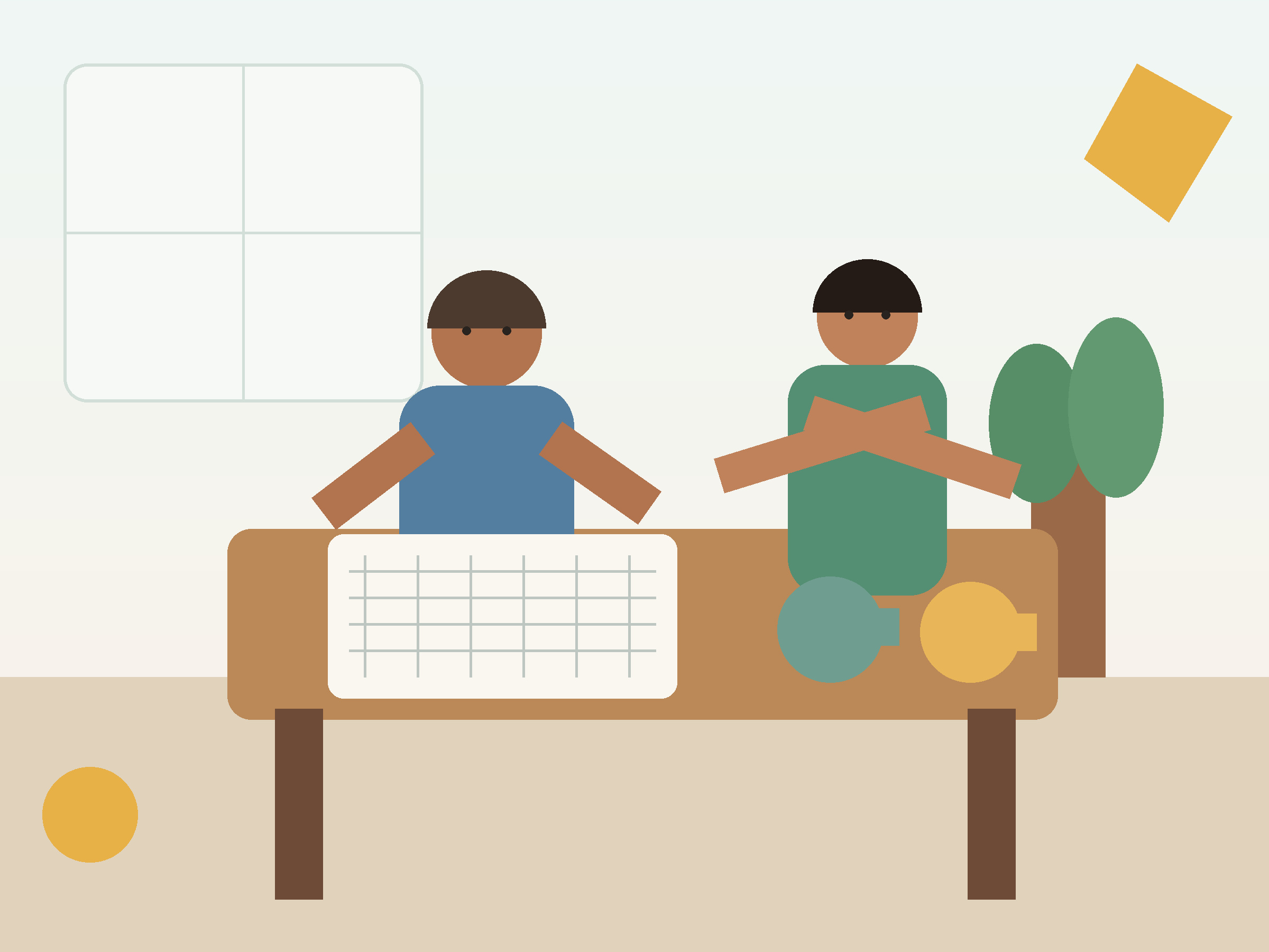 Family caregiver reviewing a sustainable routine with an occupational therapist