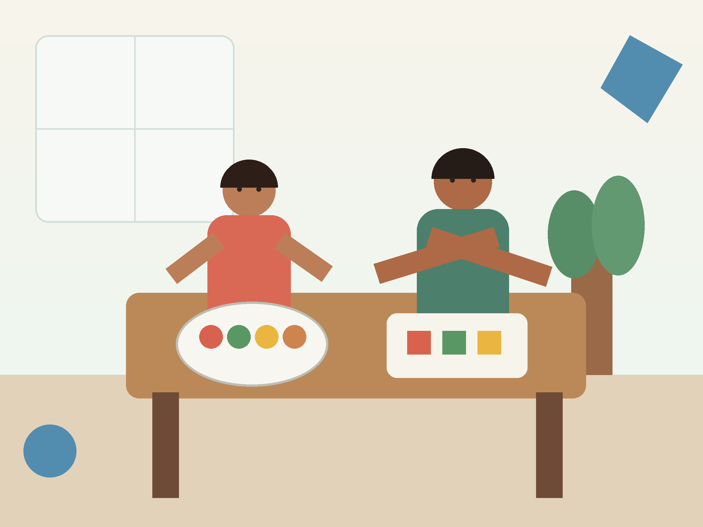 Parent and child exploring a small variety of foods without pressure