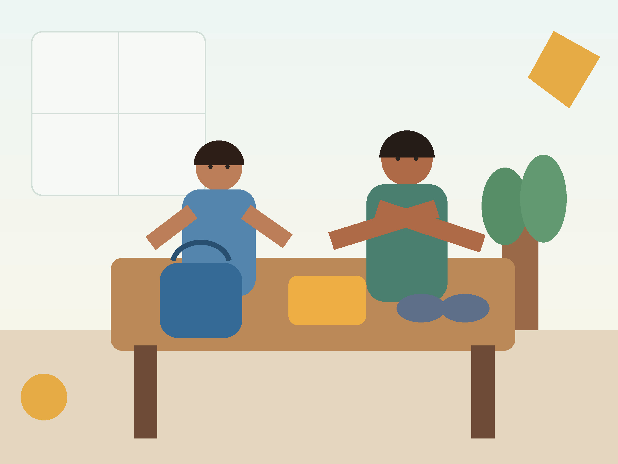 Child practising school readiness skills with a parent at a table
